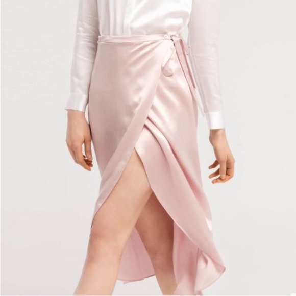 LILYSILK Tulip Hem 100 Silk Wrap Skirt size XS - Picture 3 of 6